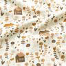 Katoenjersey kleine huizen op de weide – ecru,  thumbnail number 2