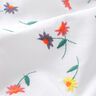 Fijne katoenen batist opgestikte bloemen | Poppy Fabrics – wit/neon oranje,  thumbnail number 5