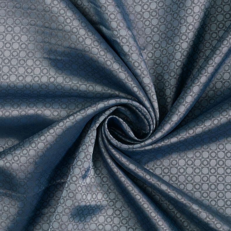 Voeringstof Jacquard Vakjes en stippen – staalblauw,  image number 1