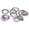 Oogjes met sluitringen [15 stuks | Ø 14 mm] | Prym – lila/zilver metallic,  thumbnail number 2