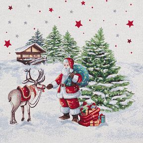 Panel Gobelin Kerstman lurex – ecru, 