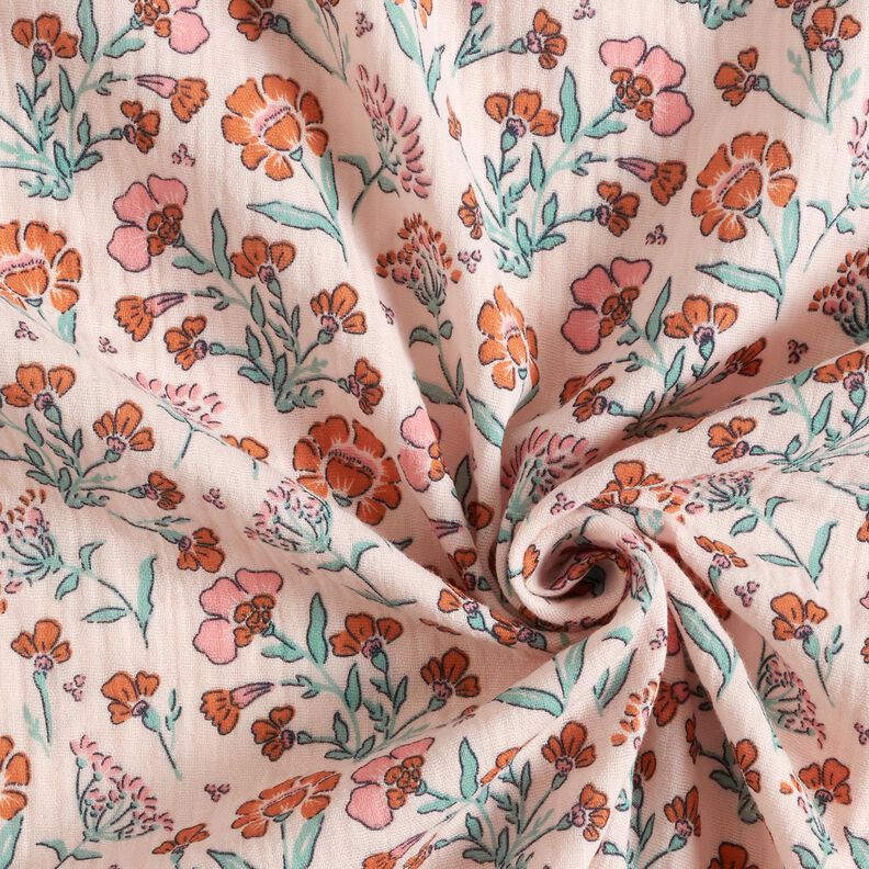 Mousseline/dubbel gehaakte stoffen Bloemenweide | Poppy Fabrics – roos,  image number 3