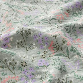 GOTS Mousseline/dubbel gehaakte stoffen Lente bloemenweide | Poppy Fabrics – riet, 