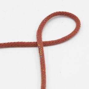 Katoenen koord Lurex [Ø 5 mm] – terracotta, 