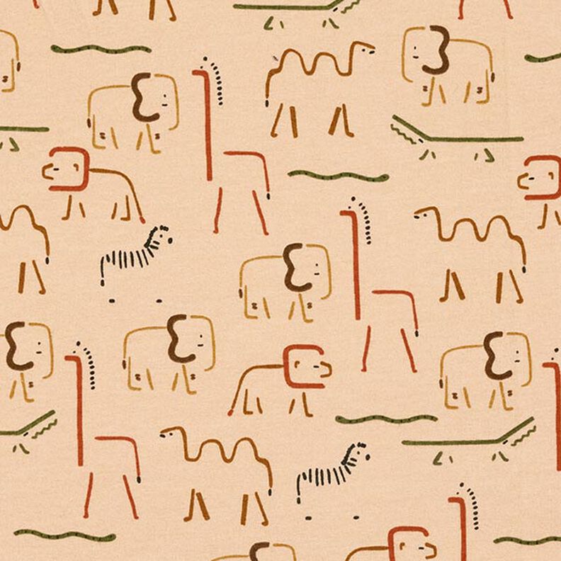 Sweatshirt geruwd abstracte steppedieren – cashew,  image number 1
