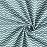 Katoenen stof Cretonne Zigzag – donkergroen/wit,  thumbnail number 4