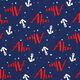 Katoenjersey Ahoi – marineblauw/vuurrood,  thumbnail number 1