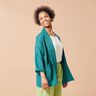 Linnen stof Ramee mix medium – duifblauw,  thumbnail number 4