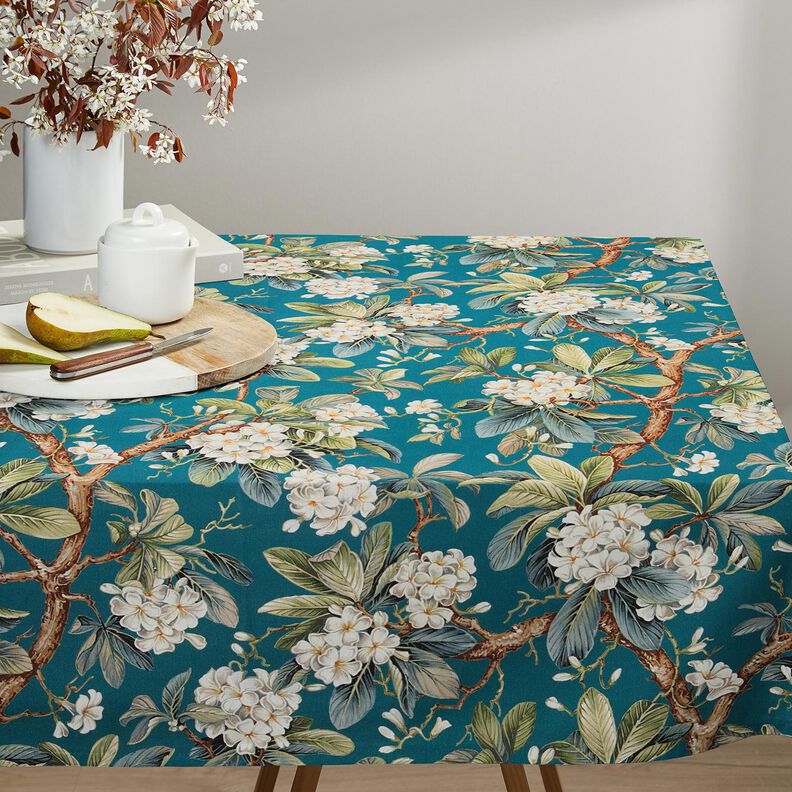 Decostof Canvas bloeiende boom – oceaanblauw,  image number 7