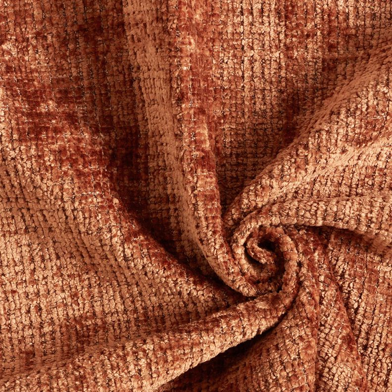 Bekledingsstof Chenille Effen – brons,  image number 1