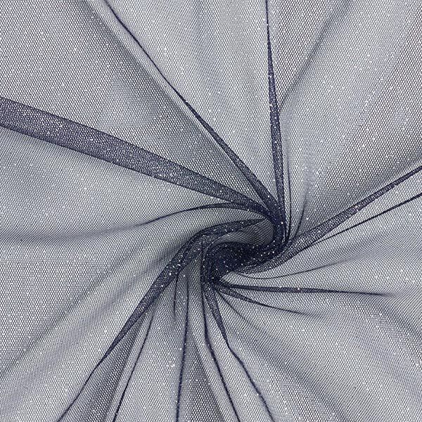 Glittertule royal – marineblauw/zilver,  image number 1