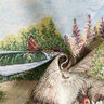Decopaneel Gobelin spelend katje – karmijnrood/lichtbeige,  thumbnail number 3