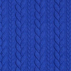 Jerseyjacquard cloqué kabelsteekpatroon – koningsblauw, 