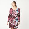 Katoenjersey Wazige bloemen digitale print &ndash; merlot/blauw,  thumbnail number 5