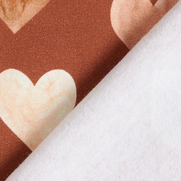 Sweatshirt geruwd Aquarel harten Digitaal printen | by Poppy – terracotta/zalm, image number 4
