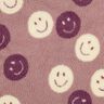 Teddy pluche Smileys | Poppy Fabrics – donker oudroze/ecru,  thumbnail number 1