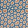 Decostof Half panama abstract luipaardpatroon – blauw/cashew,  thumbnail number 1