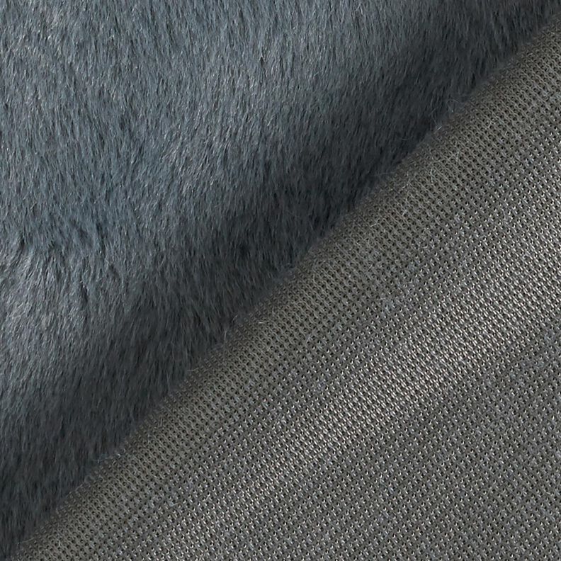 hoogwaardig effen nepbont – blauwgrijs,  image number 3