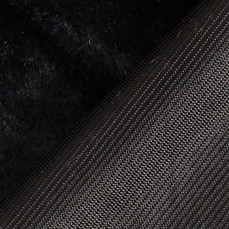 hoogwaardig effen nepbont – zwart,  image number 3