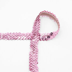 Elastisch paillettenband [20 mm] – roze, 