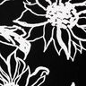 Viscose-linnen-mix abstracte zonnebloemen – zwart/wit,  thumbnail number 5