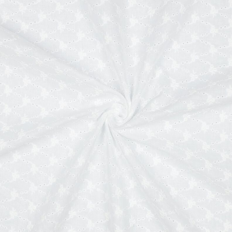 Katoenen stof Los borduursel Bloemen diamanten| Poppy Fabrics – wit,  image number 3