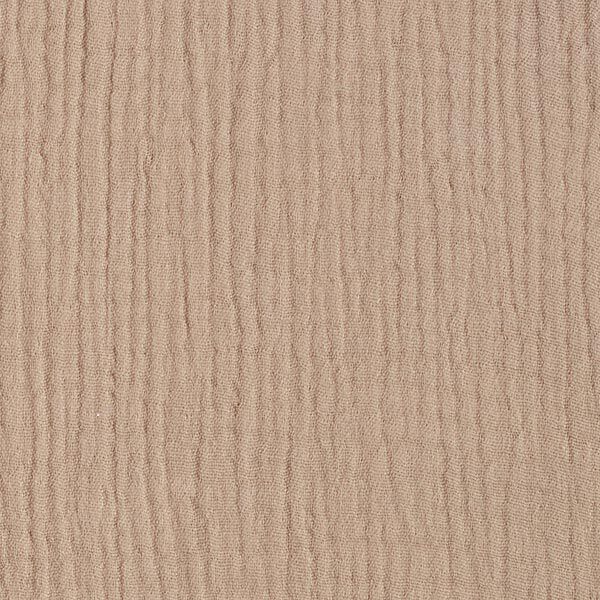 GOTS Drielaagse katoenen mousseline – donkerbeige,  image number 4
