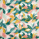 Decostof Katoenkeper Bladeren-schetsen – roze/donkergroen,  thumbnail number 1
