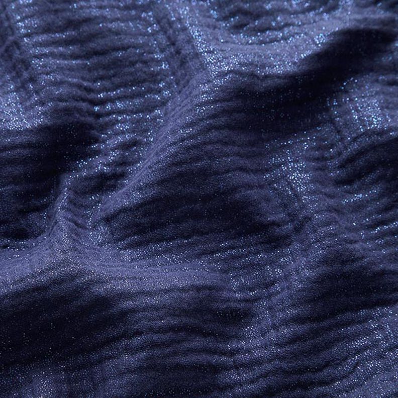 Mousseline/dubbel gehaakte stoffen Fijne glinsterende stippen| by Poppy – marineblauw,  image number 3