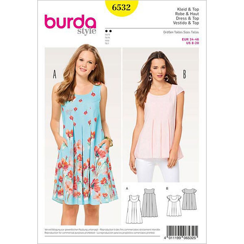 jurk, Burda 6532,  image number 1