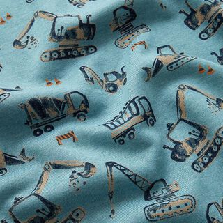 Sweatshirt geruwd Werfvoertuigen | by Poppy – blauwgrijs, 