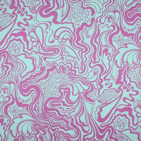 Katoenpopeline The Wanderer | Nerida Hansen – ijsblauw/purper, 