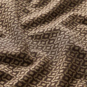 Gebreide jacquard ruiten – beige/bruin, 