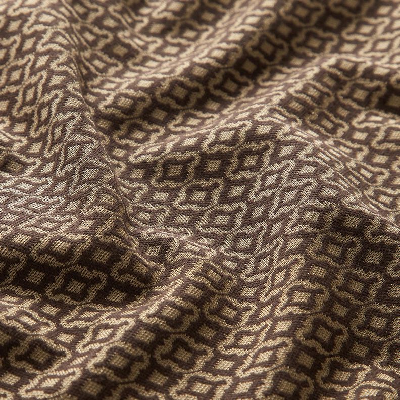 Gebreide jacquard ruiten – beige/bruin,  image number 2