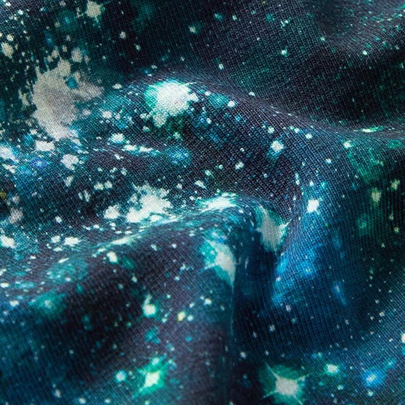 Katoenjersey Universum Digitaal printen – marineblauw,  image number 2