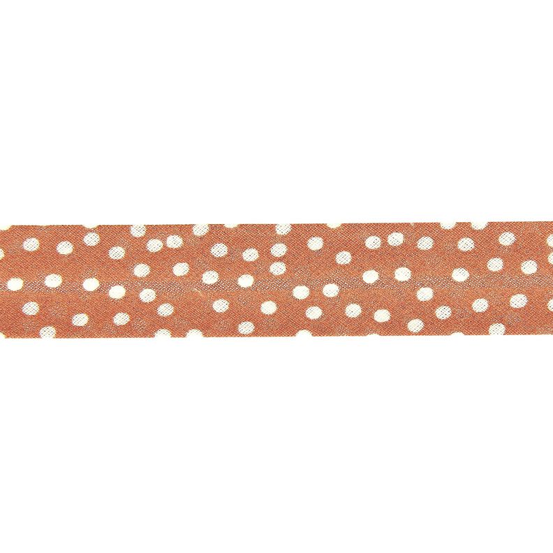 Biasband verspreide stippen [20 mm] – terracotta,  image number 1