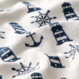 Jacquard Maritieme vuurtoren – marineblauw, 