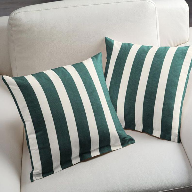 Outdoorstof Acrisol Listado – ecru/donkergroen,  image number 5