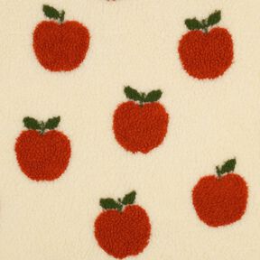 Teddy pluche Appels | Poppy Fabrics – ecru/terracotta, 