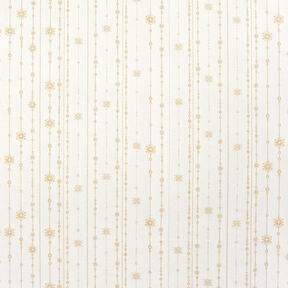 Decostof Jacquard Lurex Sneeuwvlok slinger – lichtbeige/goud, 