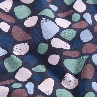 Katoenjersey kiezelstenen – marineblauw, 