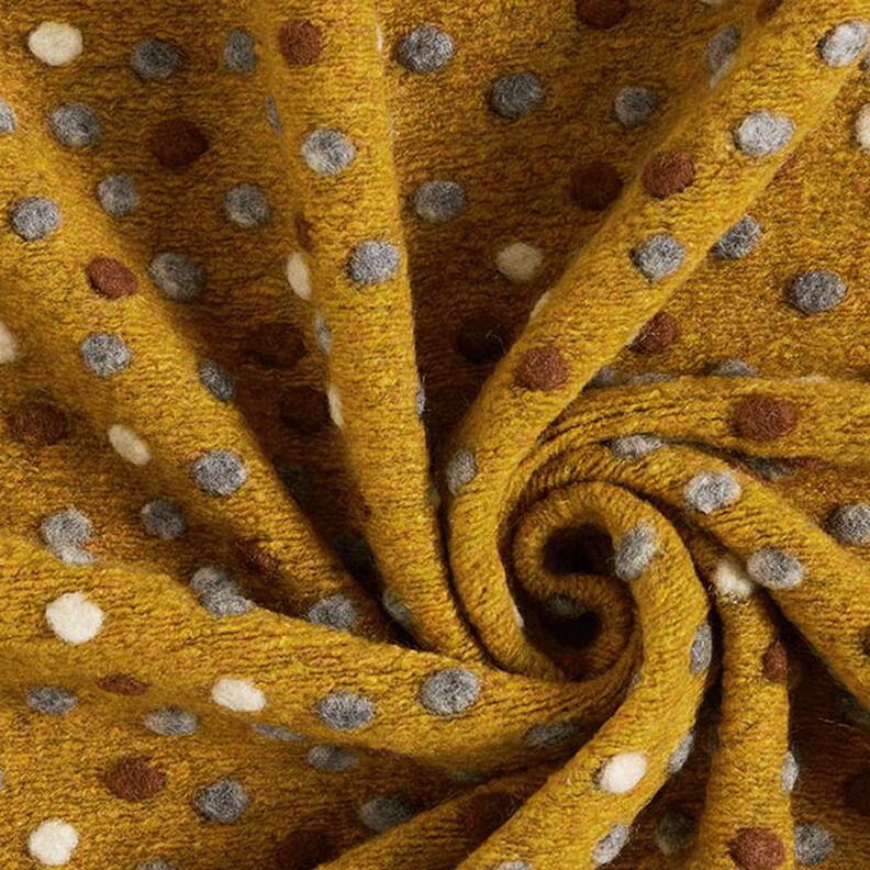 Gebreide wol kleurrijke knoppen – currygeel,  image number 3