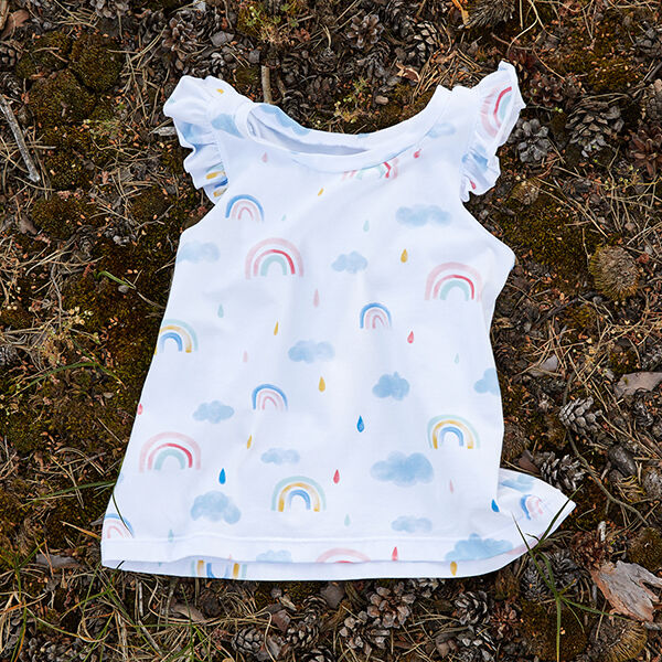 GOTS Katoenjersey Aquarel regenboogwereld | Tula – wit, image number 10