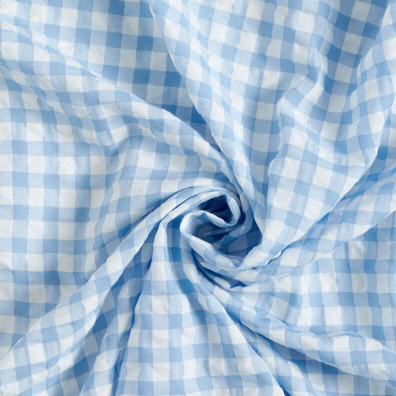 Seersucker grote vuchyruiten – wit/lichtblauw,  image number 3