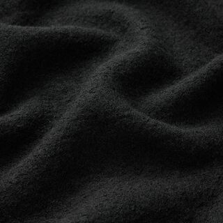 Lichtgewicht gebreide stof van een viscose- en wolmix – zwart, 