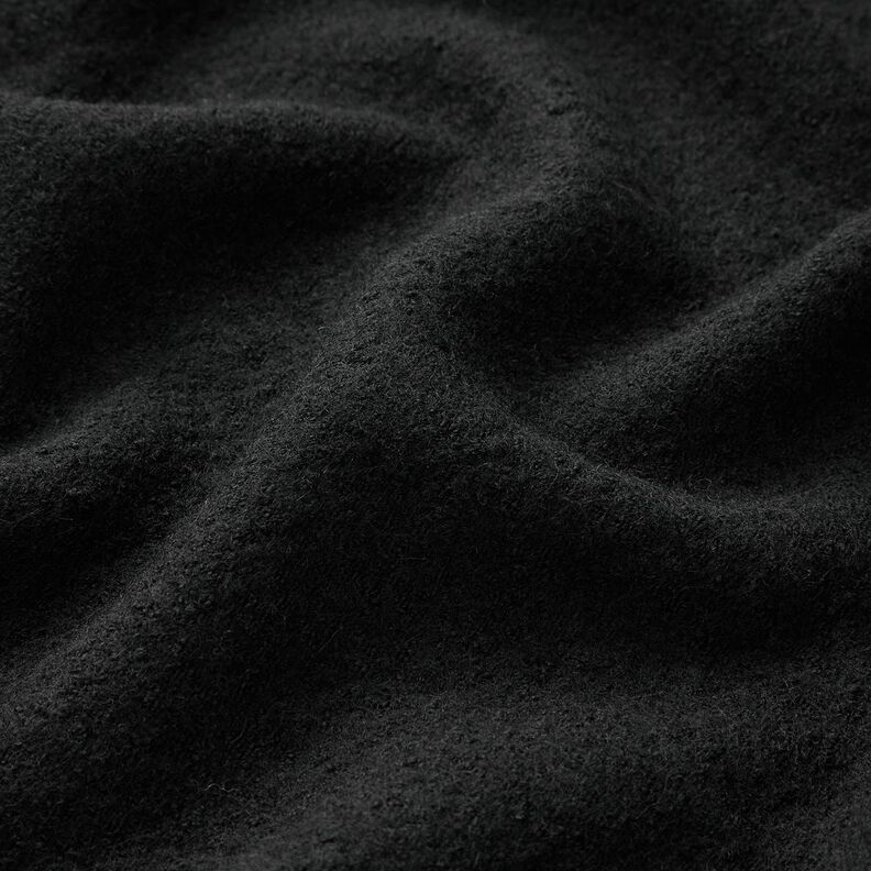 Lichtgewicht gebreide stof van een viscose- en wolmix – zwart,  image number 2