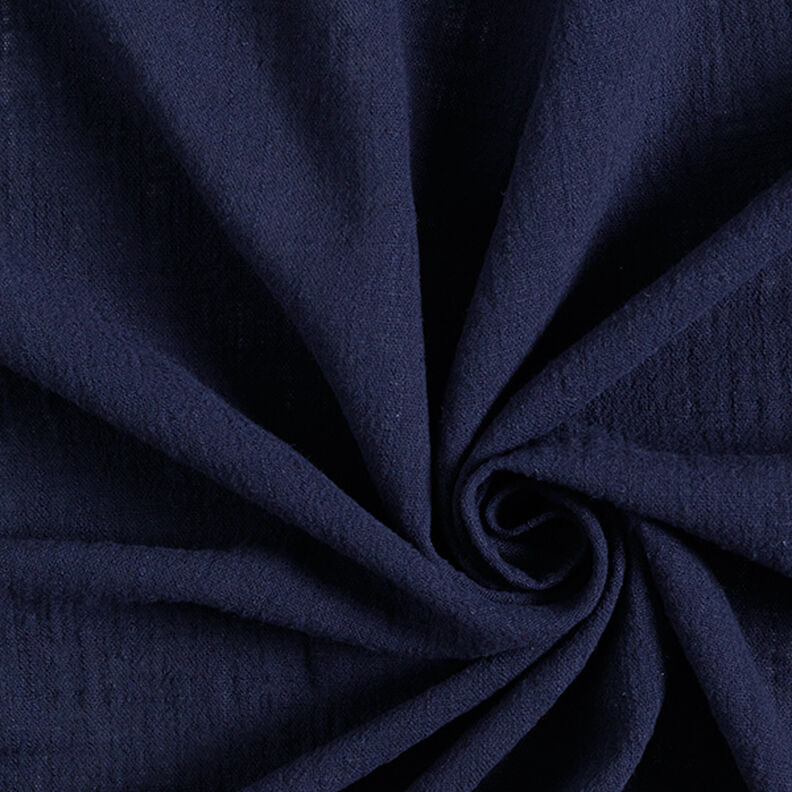 Katoenen stof Linnen look – nachtblauw,  image number 1