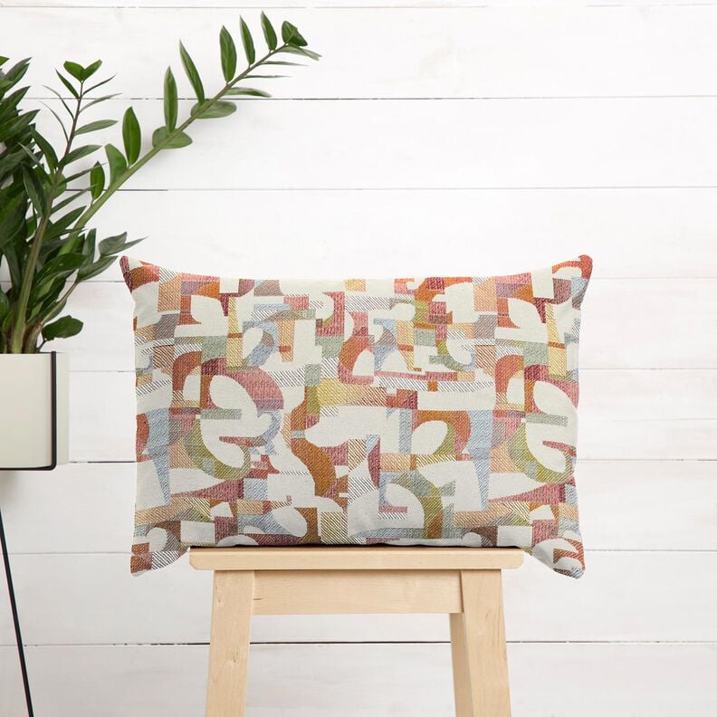 Decostof Gobelin Kleurrijke vormen – lichtbeige/lichtgeel,  image number 5