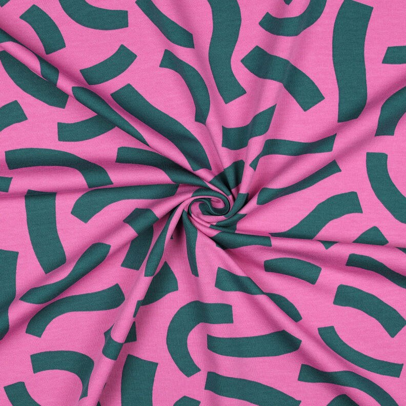 French Terry Playful | Nerida Hansen – pink/petroleum,  image number 3