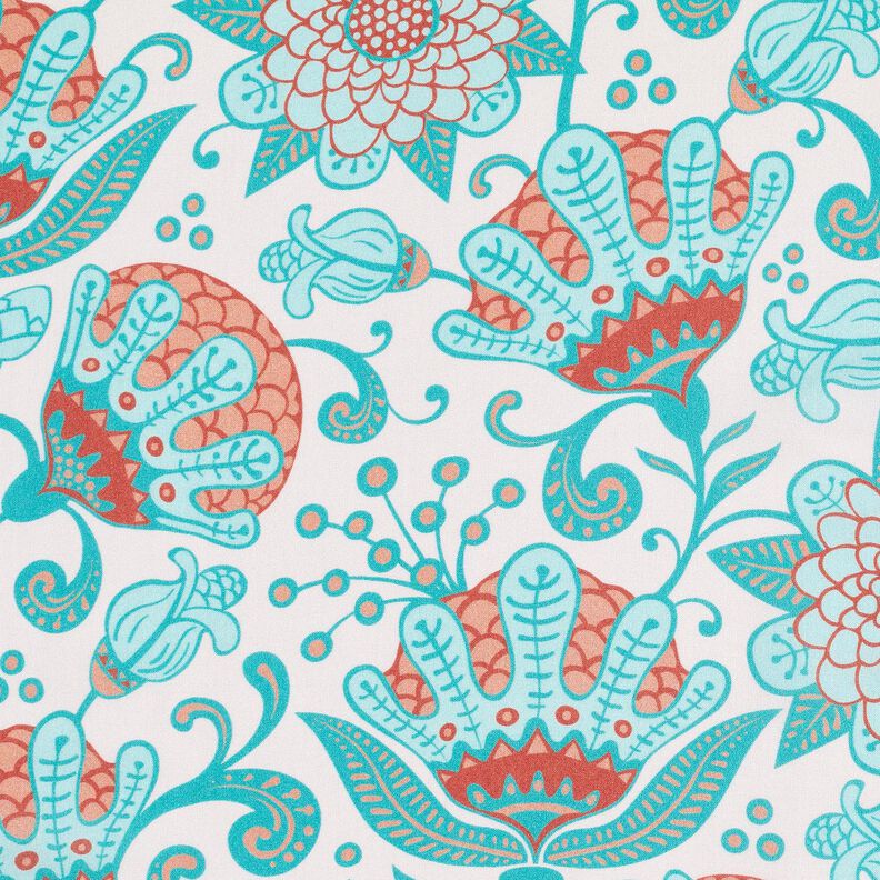 Viscose Voile Ibiza bloemen – lichtbeige,  image number 5